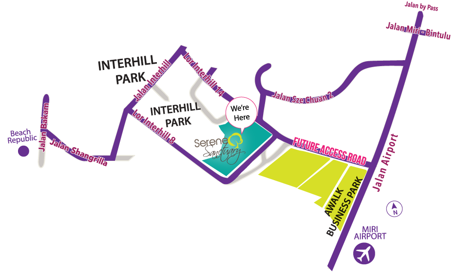 Serene Sanctuary - One & a Half Storey Link House Location Map