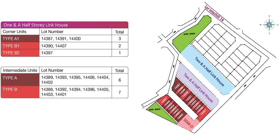 Serene Sanctuary - One & a Half Storey Link House Site Plan